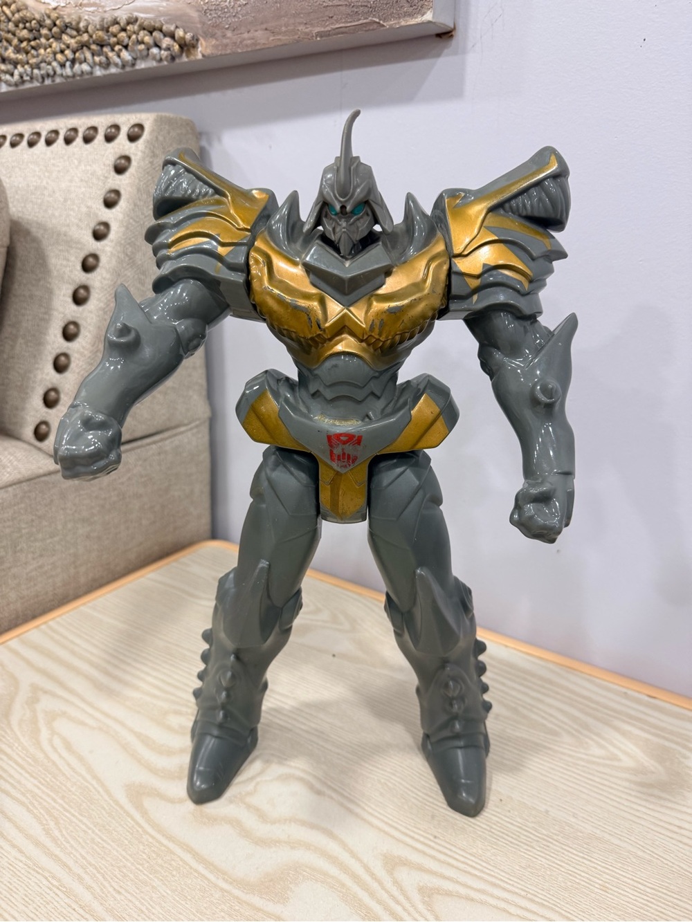 Gray and Gold Armored Action Figure - Kids Toys